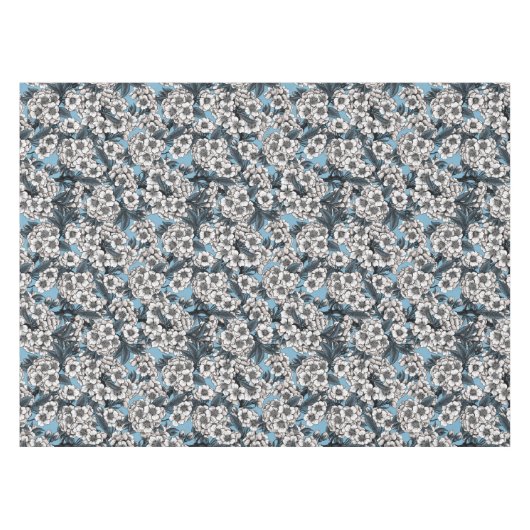 Nappe Cherry blossom in white and blue (Devant (Horizontal))