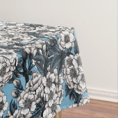 Nappe Cherry blossom in white and blue (In Situ)