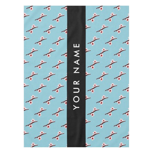 Nappe Cherry Blossom, Pink Sakura, Votre Nom (Devant)