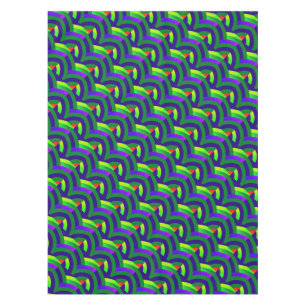 Nappe chervrons design contemporain vert/bleu