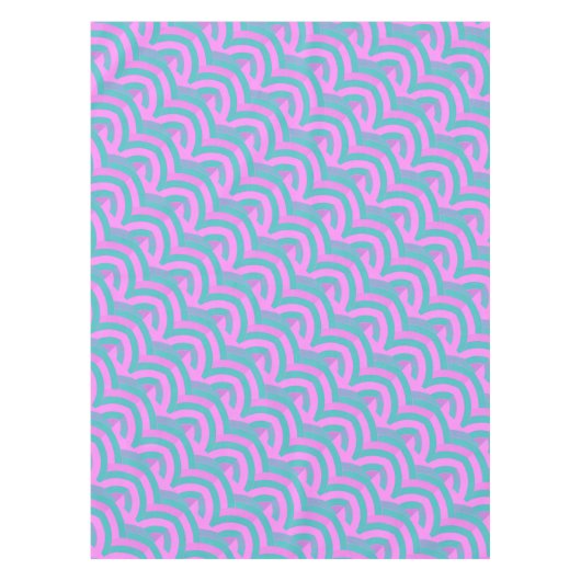 Nappe chervrons rose/vert design (Devant)