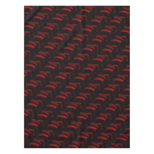 Nappe chervrons rouges/noirs design (Devant)