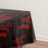 Nappe chervrons rouges/noirs design (In Situ)