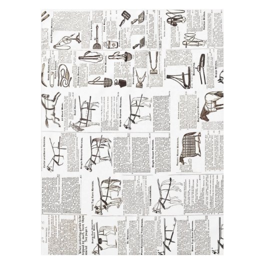 Nappe Cheval Antique Publicité Journal Art (Devant)