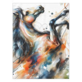 Nappe Cheval courant à l'aquarelle abstraite (Devant)
