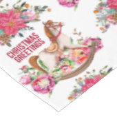 Nappe Cheval rocheux victorien et Poinsettia Noël (Angle)
