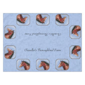 Nappe Cheval Thoroughbred Hippocampe bleu (Devant (Horizontal))