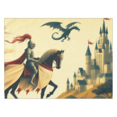 Nappe Chevalier médiéval/dragon/château fantastique (Devant (Horizontal))