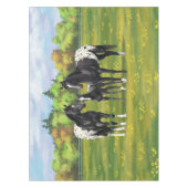 Nappe Chevaux Appaloosa Noir Dans Les Pâturages D'Été (Devant)