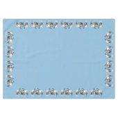 Nappe Chevaux de canne à peinture gris rose (Devant (Horizontal))