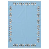 Nappe Chevaux de canne à peinture gris rose (Devant)