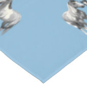 Nappe Chevaux de canne à peinture gris rose (Angle)