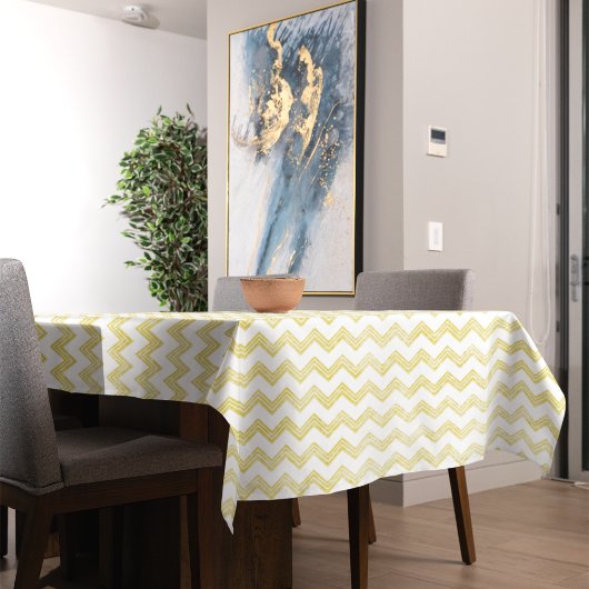 Nappe Chevron Grunge Pailleté Jaune
