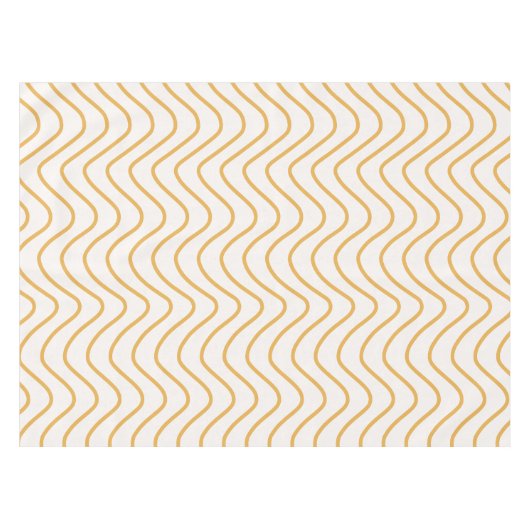 Nappe Chevron Motif Jaune Et Crème Zigzag (Devant (Horizontal))