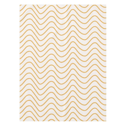 Nappe Chevron Motif Jaune Et Crème Zigzag (Devant)
