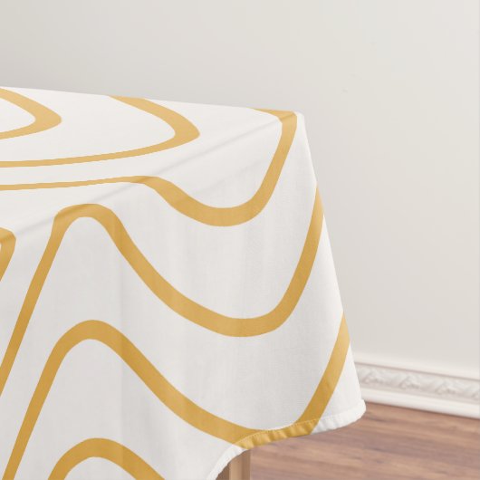 Nappe Chevron Motif Jaune Et Crème Zigzag (In Situ)