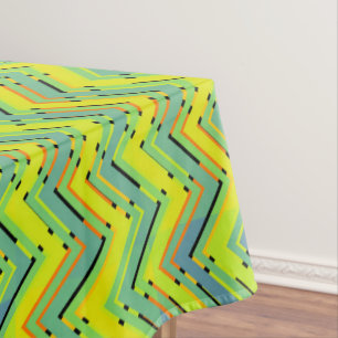 Nappe chevron tropical multicolore