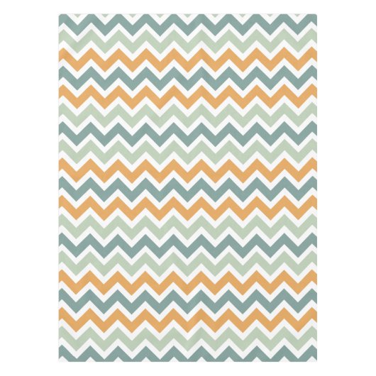 Nappe Chevron Zigzag Turquoise Mint verte orange (Devant)