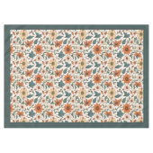 Nappe Chic automne terre cuite fleurs blanches pastel ve (Devant (Horizontal))