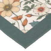 Nappe Chic automne terre cuite fleurs blanches pastel ve (Angle)