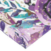 Nappe Chic Champagne Floral Mariage or violet Monogramme (Angle)