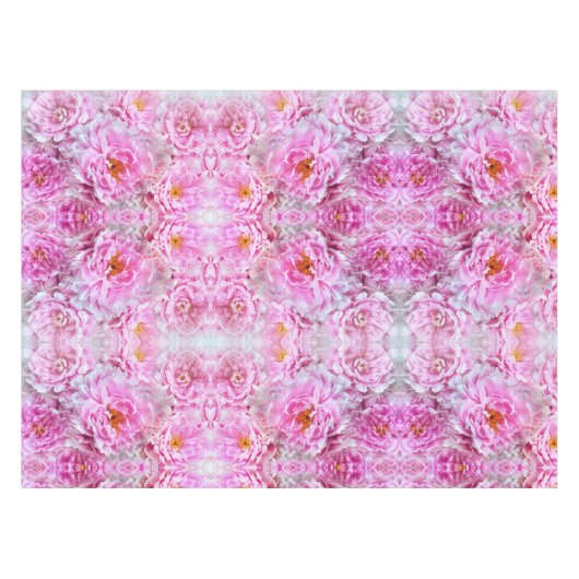 Nappe Chic Chic Pink Pastel Peonies roses (Devant (Horizontal))