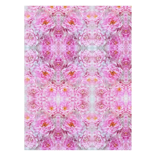 Nappe Chic Chic Pink Pastel Peonies roses (Devant)