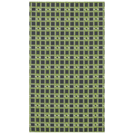Nappe Chic Citron Néon Vert Noir Motif (Devant)