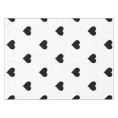 Nappe Chic Coeur Noir et Blanc Romantique Table Paramètr (Devant (Horizontal))