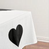 Nappe Chic Coeur Noir et Blanc Romantique Table Paramètr (In Situ)