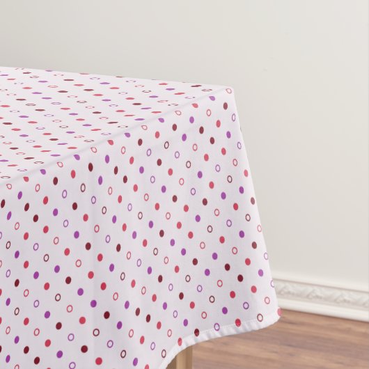 Nappe Chic corail violet pois motif (In Situ)