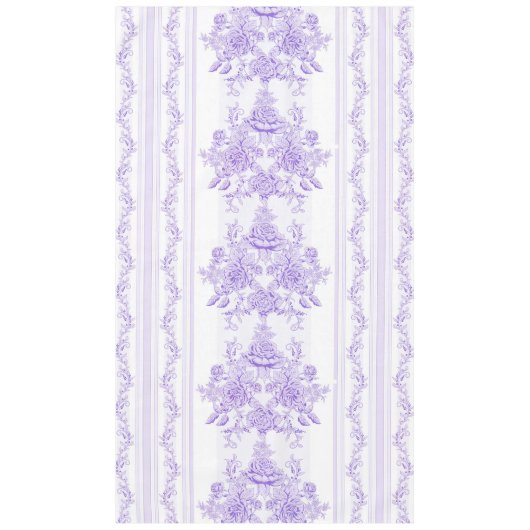 Nappe Chic de Chabby, lavande, toile, motif, floral, Vic (Devant)