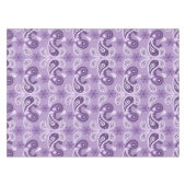 Nappe Chic démodé motif paisley violet et blanc (Devant (Horizontal))