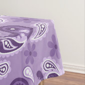 Nappe Chic démodé motif paisley violet et blanc (In Situ)