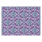 Nappe Chic démodé motif paisley violet et bleu (Devant (Horizontal))