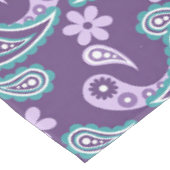 Nappe Chic démodé motif paisley violet et bleu (Angle)