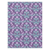 Nappe Chic démodé motif paisley violet et bleu (Devant)
