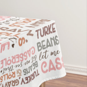 Nappe Chic Fun Thanksgiving Turquie haricots Casserole