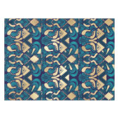 Nappe Chic Hipster Gold Emerald Blue Tribal Artsy Damask (Devant (Horizontal))