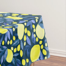 Chic Méditerranéen Rustique Citrons Motif Feuille