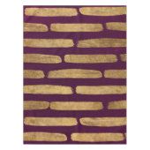 Nappe Chic moderne Faux Gold Brushstrokies sur violet (Devant)