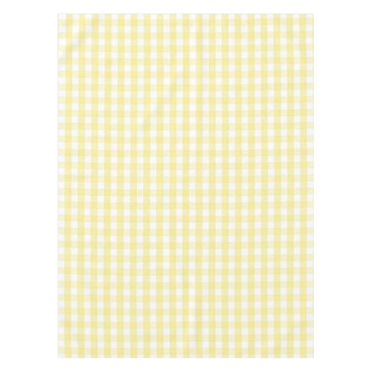 Nappe Chic Rétro Motif Vichy Jaune Solaire Printemps  (Devant)