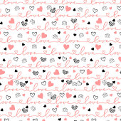 Nappe Chic Romantic Love Text Lettering Hearts Valentine