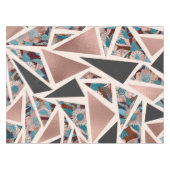 Nappe Chic rose Gold Copper Teal Black Floral Geometric (Devant (Horizontal))