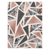 Nappe Chic rose Gold Copper Teal Black Floral Geometric (Devant)