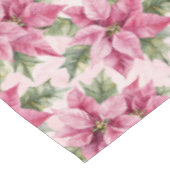 Nappe Chic rose Poinsettia Fleurs Noël (Angle)