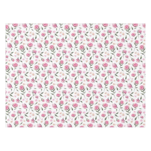 Nappe Chic Roses Roses Rose Chic Chic Joli Tissu De Tabl (Devant (Horizontal))