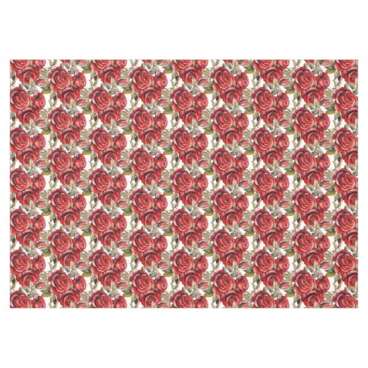 Nappe Chic Roses Rouges (Devant (Horizontal))