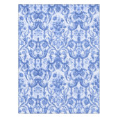 Nappe Chic vintage Bleu toile de jouy monogramme (Devant)