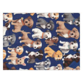 Nappe Chien Chien Chien bleu de la marine Design Motif (Devant (Horizontal))
